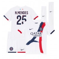 Paris Saint-Germain Nuno Mendes #25 Bortatröja Barn 2024-25 Kortärmad (+ Korta byxor)